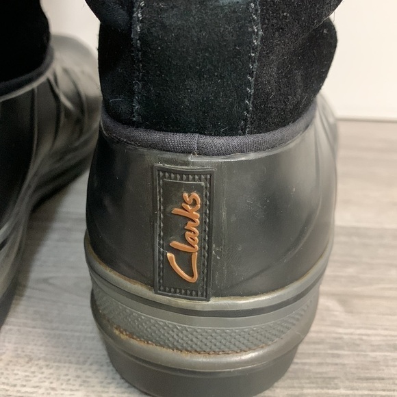 Clarks Faux Fur Thinsulate Lined Lace Up Winter Mukluk Boots Size 7.5 Black - Picture 3 of 11